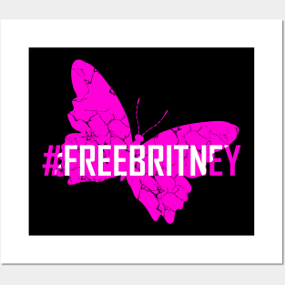 #FreeBritney Hashtag Free Britney Movement Butterfly Posters and Art